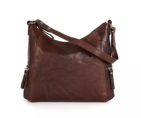 spikes & sparrow Spikes & Sparrow Leren Schoudertas – Toronto – Donkerbruin