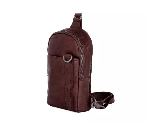 Spikes & Sparrow Spikes & Sparrow Leren Schoudertas – Washington – Donkerbruin