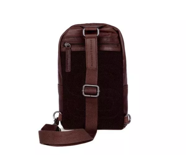 Spikes & Sparrow Spikes & Sparrow Leren Schoudertas – Washington – Donkerbruin