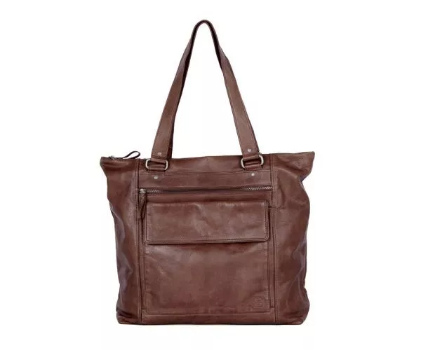 spikes & sparrow Spikes & Sparrow Leren Shopper – Amina – Donkerbruin