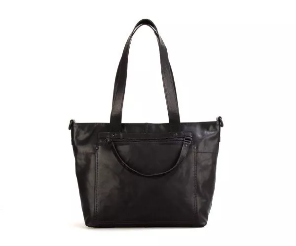 spikes & sparrow Spikes & Sparrow Leren Shopper – August – Zwart spikes & sparrow Spikes & Sparrow Leren Shopper – August – Zwart