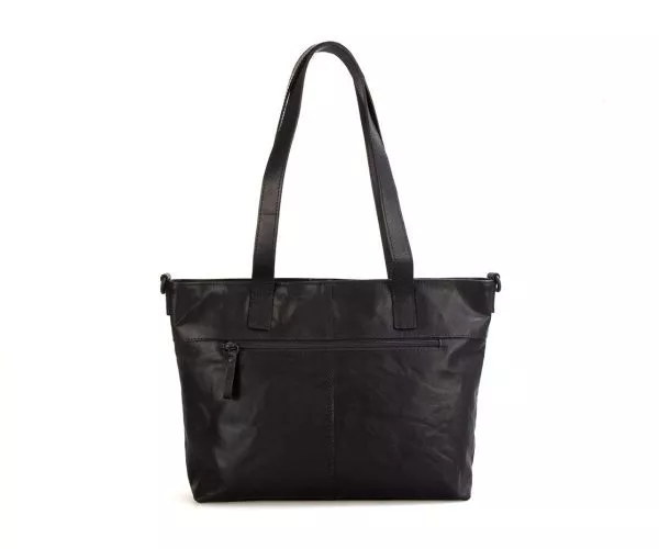 Spikes & Sparrow Spikes & Sparrow Leren Shopper – Ava – Zwart