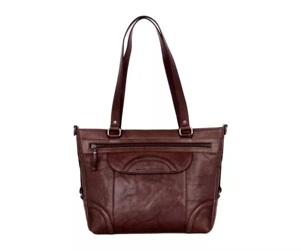 spikes & sparrow Spikes & Sparrow Leren Shopper – Christyn – Donkerbruin