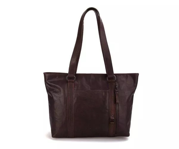 spikes & sparrow Spikes & Sparrow Leren Shopper – Gaby – Donkerbruin