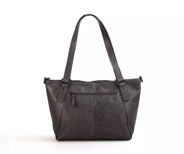 Spikes & Sparrow Spikes & Sparrow Leren Shopper – Isabel – Grijs