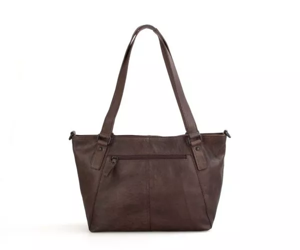 Spikes & Sparrow Spikes & Sparrow Leren Shopper – Isabel – Mud