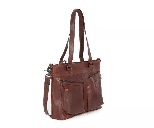 Spikes & Sparrow Spikes & Sparrow Leren Shopper – José – Donkerbruin