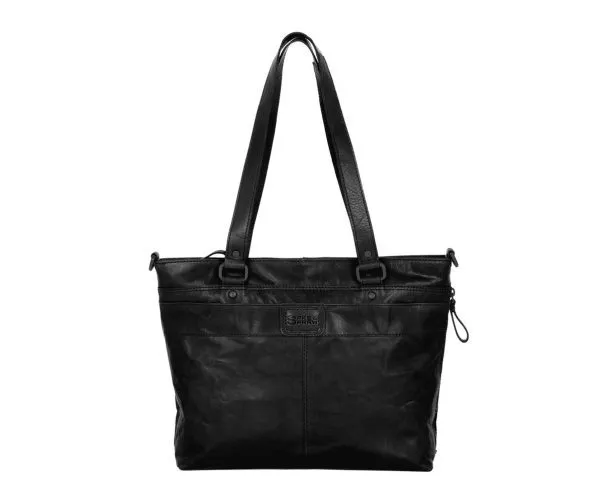 spikes & sparrow Spikes & Sparrow Leren Shopper – Lavendar – Zwart