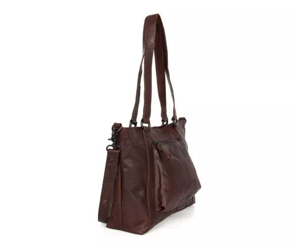 Spikes & Sparrow Spikes & Sparrow Leren Shopper – Luca – Donkerbruin