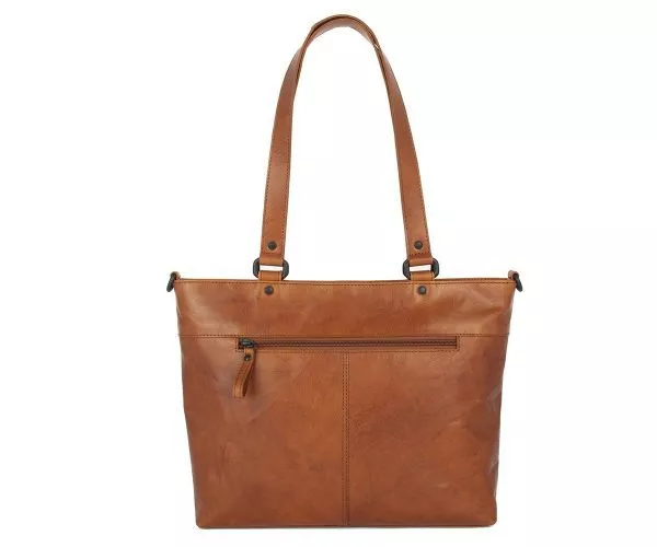 Spikes & Sparrow Spikes & Sparrow Leren Shopper – Marjorie – Brandy Cognac