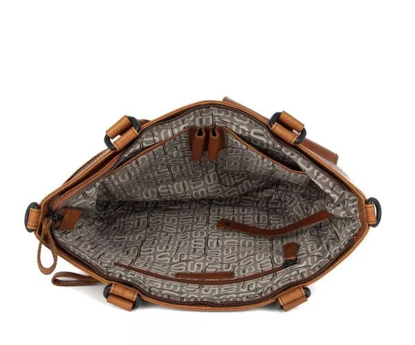 Spikes & Sparrow Spikes & Sparrow Leren Shopper – Marjorie – Brandy Cognac