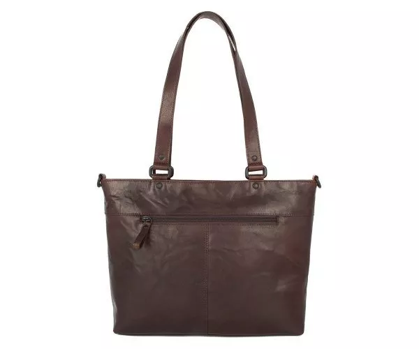 Spikes & Sparrow Spikes & Sparrow Leren Shopper – Marjorie – Donkerbruin