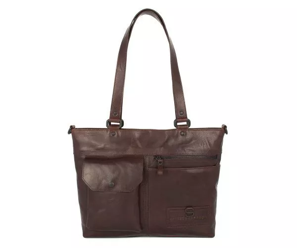 spikes & sparrow Spikes & Sparrow Leren Shopper – Marjorie – Donkerbruin