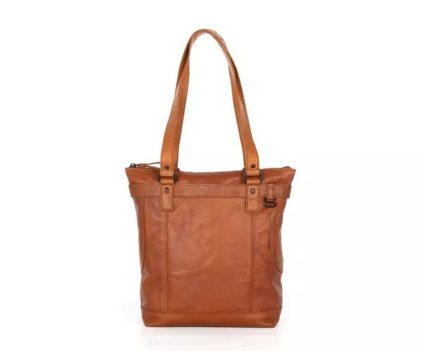 spikes & sparrow Spikes & Sparrow Leren Shopper / Schoudertas – Nora – Brandy Cognac