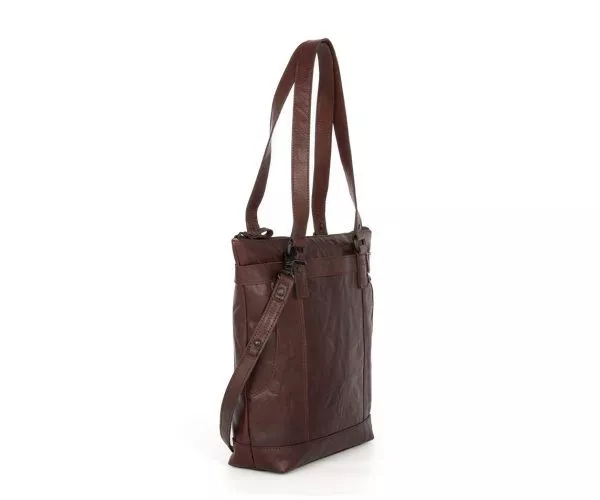 Spikes & Sparrow Spikes & Sparrow Leren Shopper / Schoudertas – Nora – Donkerbruin