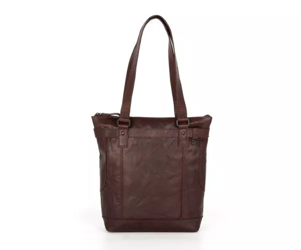 spikes & sparrow Spikes & Sparrow Leren Shopper / Schoudertas – Nora – Donkerbruin