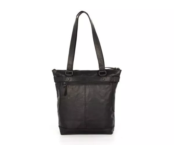 Spikes & Sparrow Spikes & Sparrow Leren Shopper / Schoudertas – Nora – Zwart