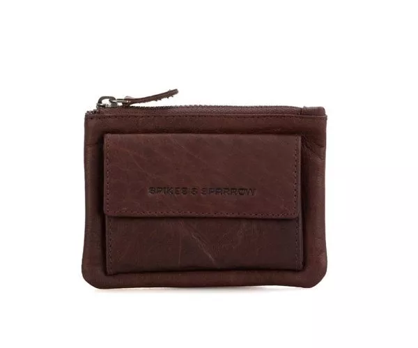 spikes & sparrow Spikes & Sparrow Leren Sleuteletui – Minnesota – Donkerbruin