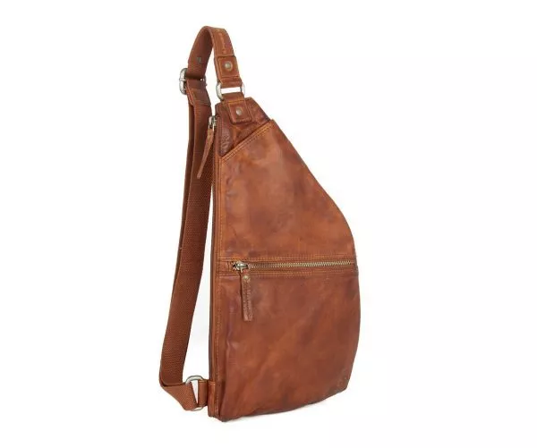 Spikes & Sparrow Spikes & Sparrow Leren Slingbag – Reese – Brandy Cognac