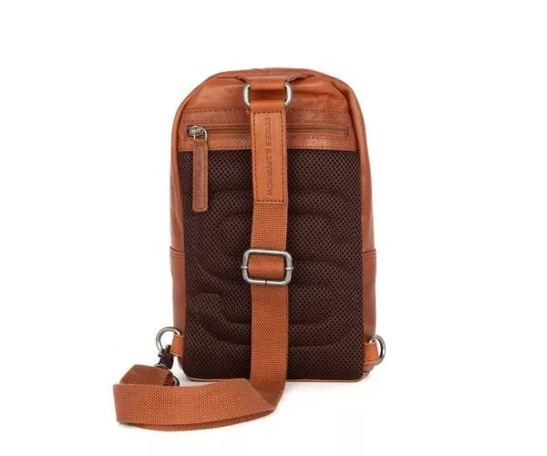 Spikes & Sparrow Spikes & Sparrow Leren Slingbag – Washington – Brandy Cognac