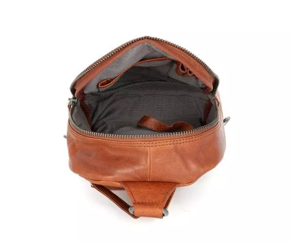 Spikes & Sparrow Spikes & Sparrow Leren Slingbag – Washington – Brandy Cognac