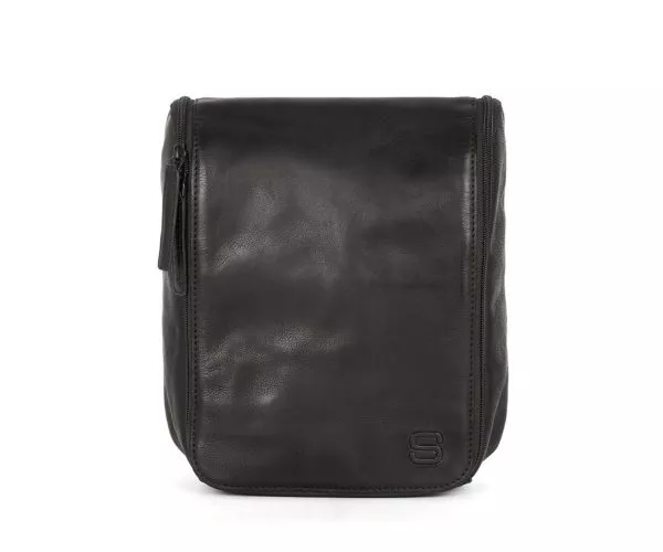 spikes & sparrow Spikes & Sparrow Leren Toilettas – Midian – Zwart spikes & sparrow Spikes & Sparrow Leren Toilettas – Midian – Zwart