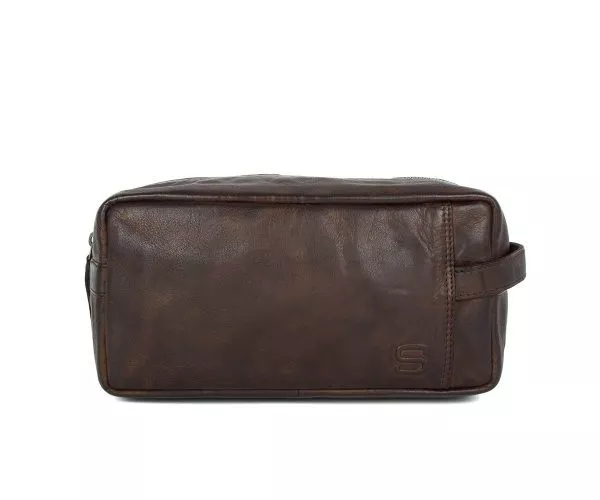 spikes & sparrow Spikes & Sparrow Leren Toilettas – Pecos – Donkerbruin spikes & sparrow Spikes & Sparrow Leren Toilettas – Pecos – Donkerbruin