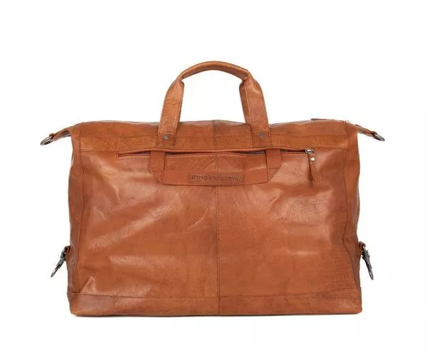 Spikes & Sparrow Spikes & Sparrow Leren Weekendtas – Atlanta – Brandy Cognac