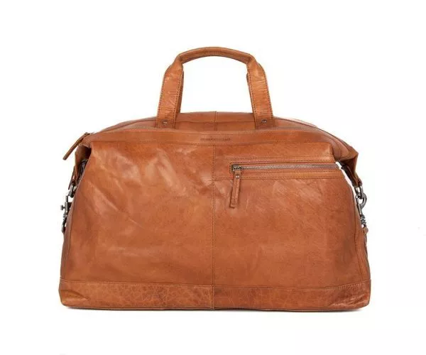 spikes & sparrow Spikes & Sparrow Leren Weekendtas – Atlanta – Brandy Cognac