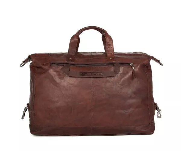 Spikes & Sparrow Spikes & Sparrow Leren Weekendtas – Atlanta – Donker Bruin