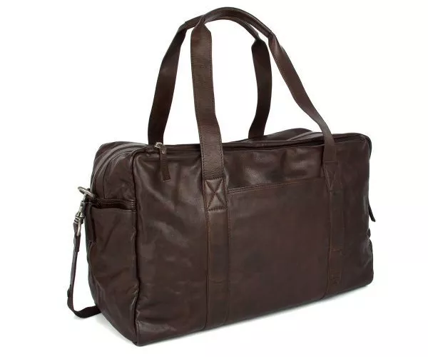 Spikes & Sparrow Spikes & Sparrow Leren Weekendtas – Brian – Donkerbruin