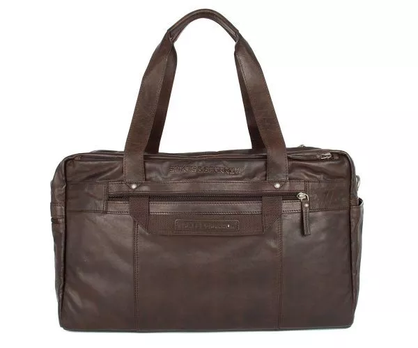 Spikes & Sparrow Spikes & Sparrow Leren Weekendtas – Brian – Donkerbruin