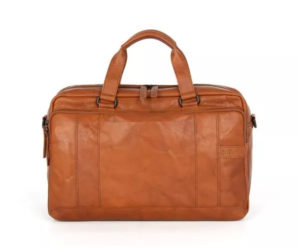 spikes & sparrow Spikes & Sparrow Leren Weekendtas – Nyles – Brandy Cognac