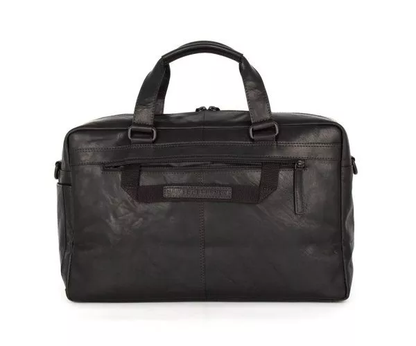 Spikes & Sparrow Spikes & Sparrow Leren Weekendtas – Nyles – Zwart