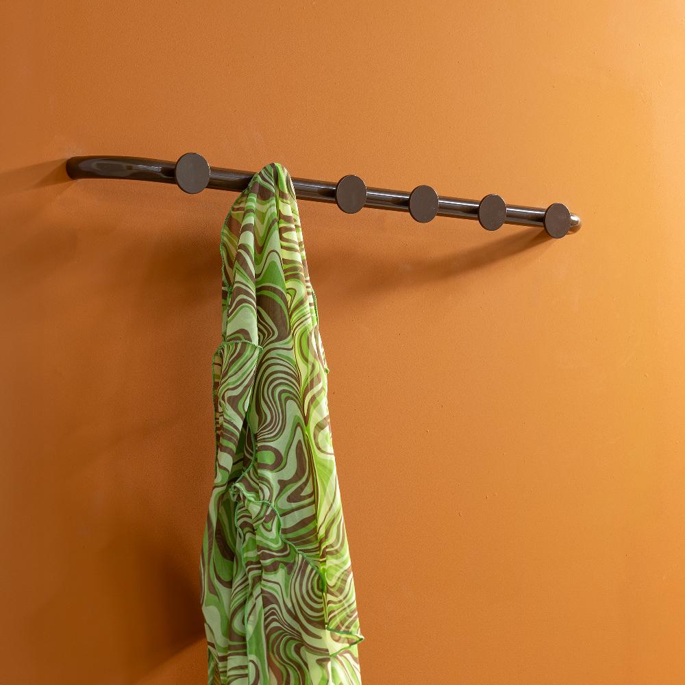 spinder design RETRO 6 Wandkapstok - Chocolate Brown