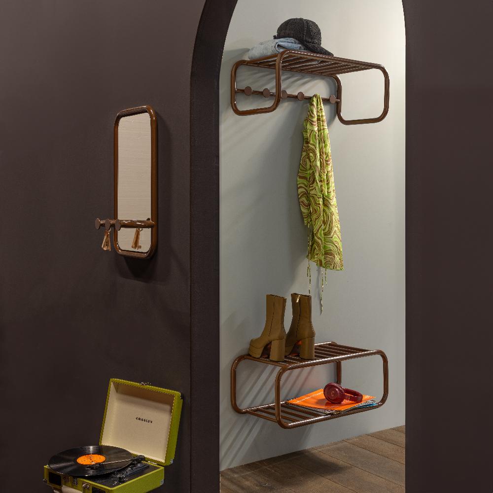 spinder design RETRO Spiegel - Chocolate Brown