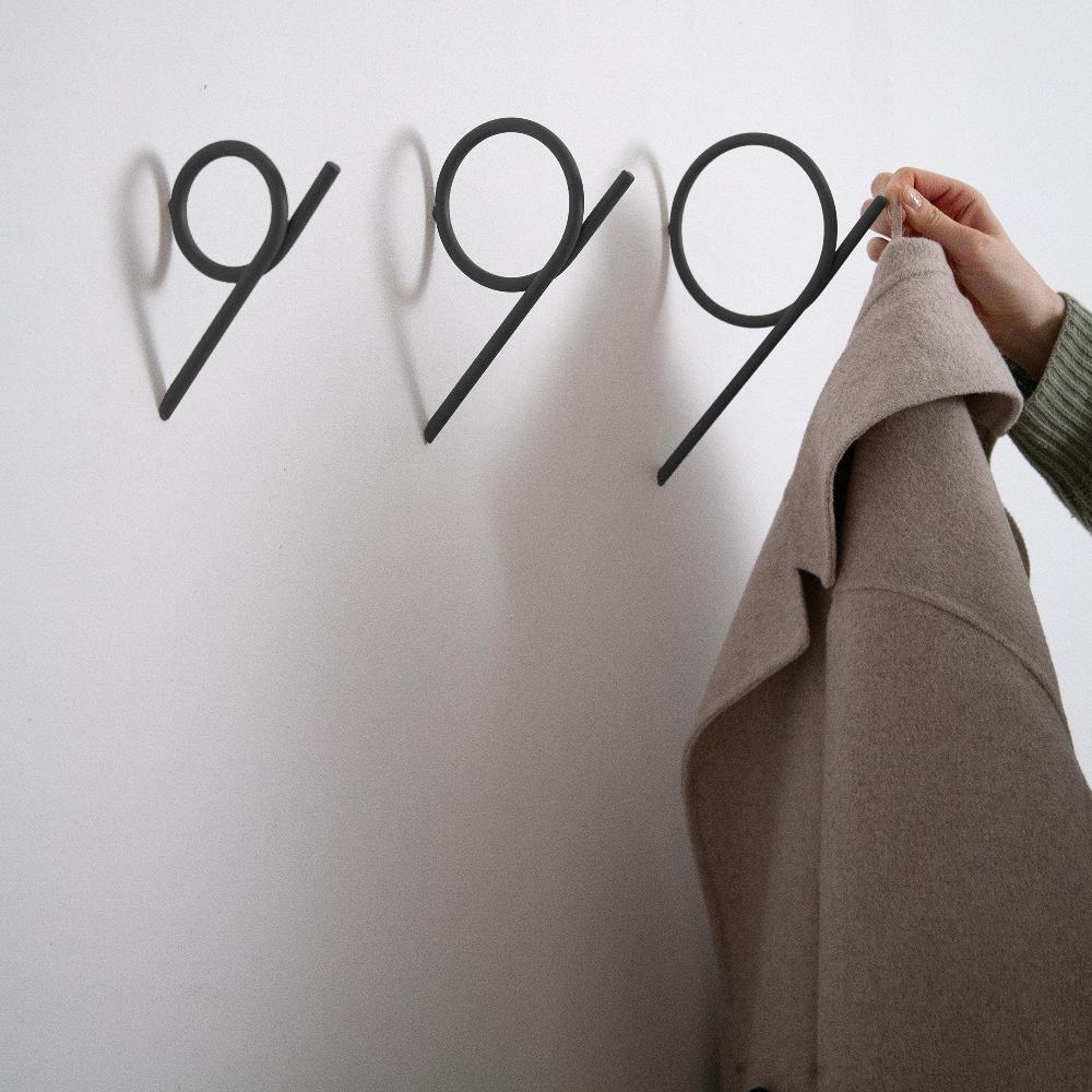 spinder design Spinder x BUDDE - TUBA Kapstok M - Zwart