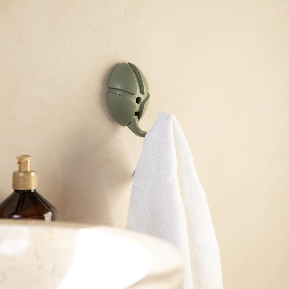 spinder design TICK Wandkapstok - Dusty Green / Dusty Green