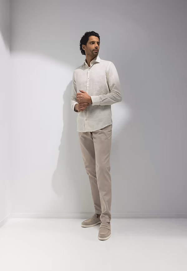 State Of Art ATELIER Overhemd Met Ruitdessin Kit/wit