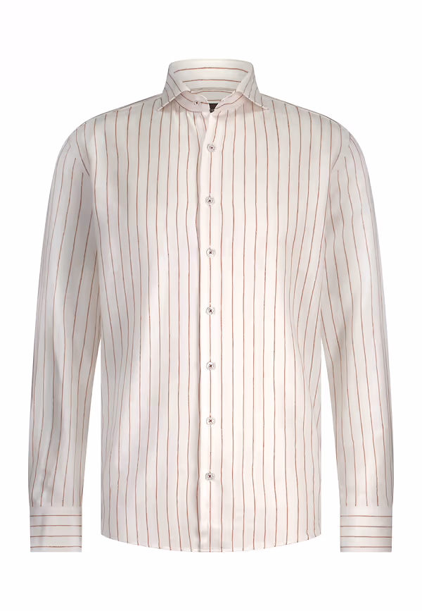 State Of Art ATELIER Overhemd Met Streepdessin Wit/kersrood