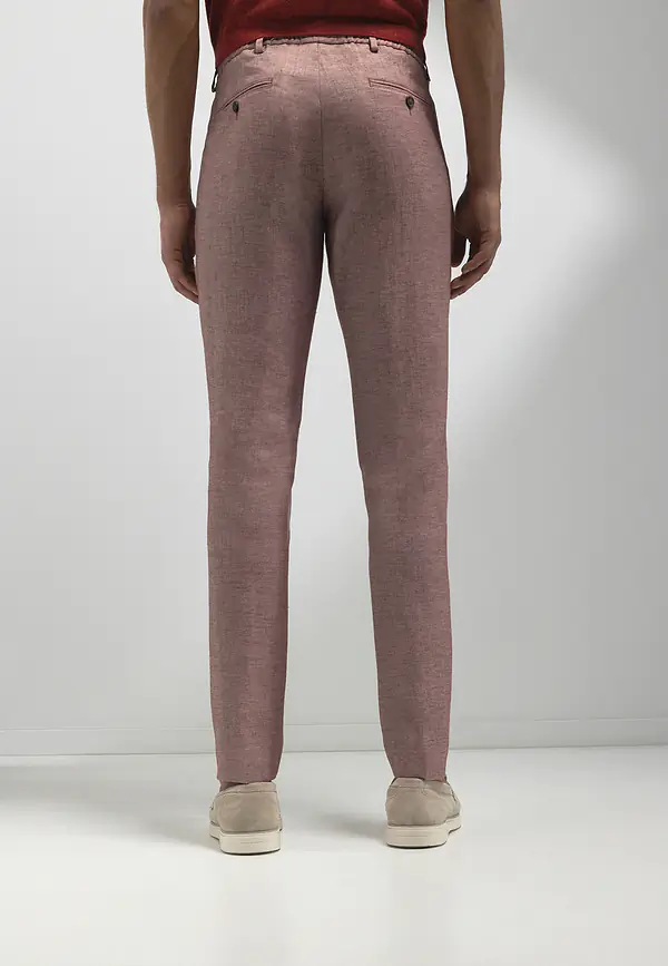 State Of Art ATELIER Stretchchino Met Elastische Band Kersrood/warm Grijs