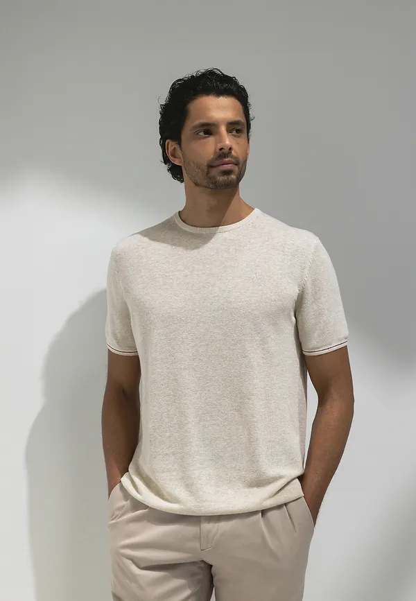 state of art ATELIER T-shirt met streepdetails kit uni