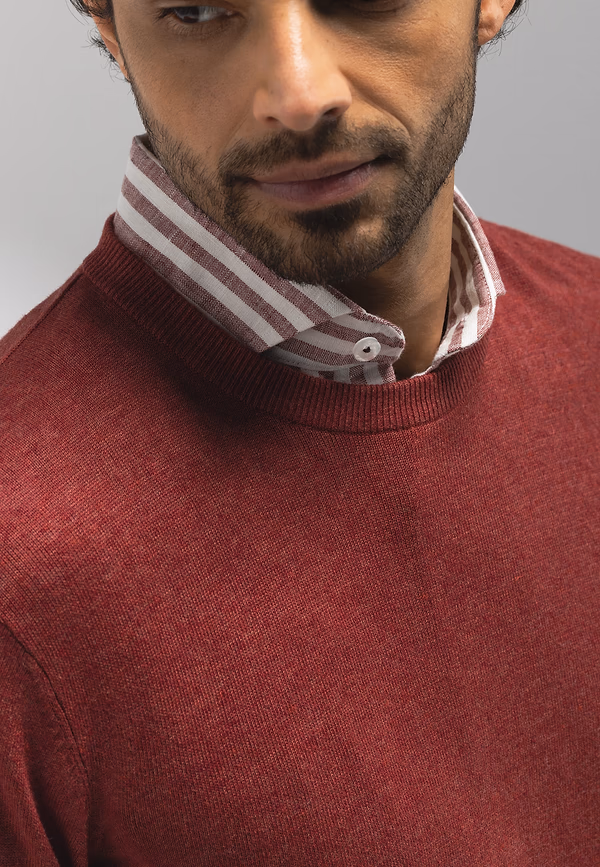 State Of Art ATELIER Trui Met Ronde Hals Kersrood Uni