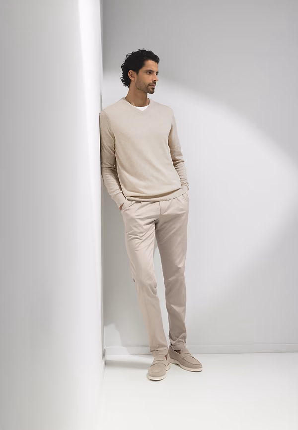 State Of Art ATELIER V-hals Trui Van Een Linnenmix Kit Uni