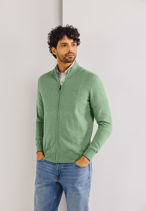 state of art Basis vest met ritssluiting bladgroen uni