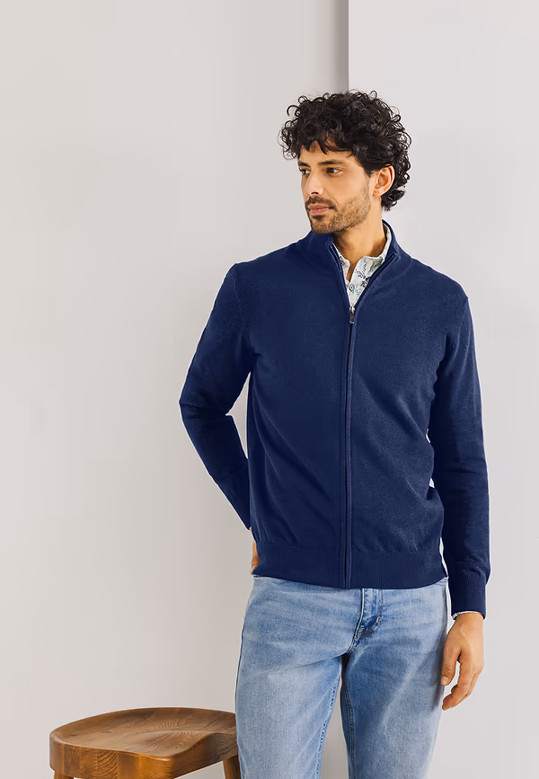 State Of Art Basis Vest Met Ritssluiting Kobalt Uni