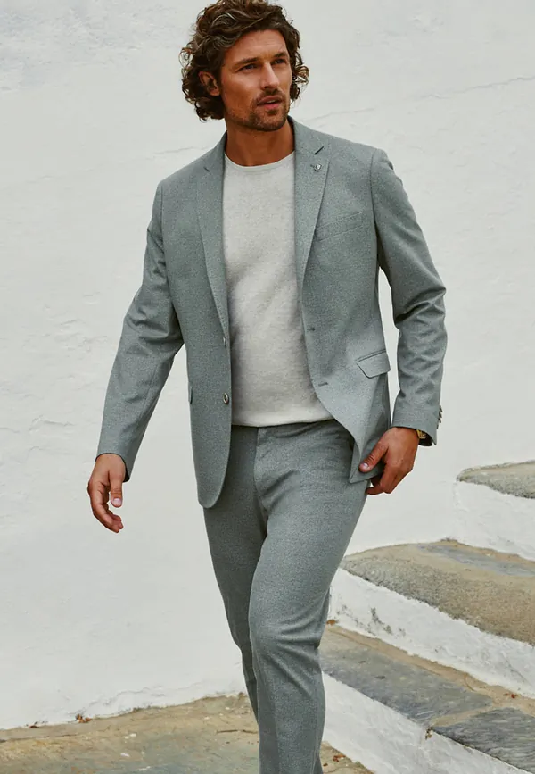 state of art Blazer van gebreide stof bladgroen uni