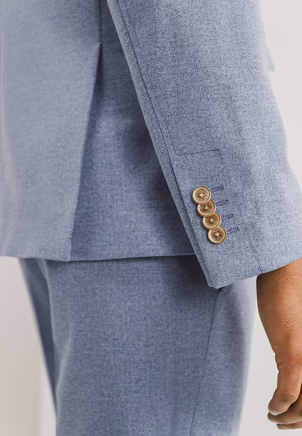 State Of Art Blazer Van Gebreide Stof Grijsblauw Uni