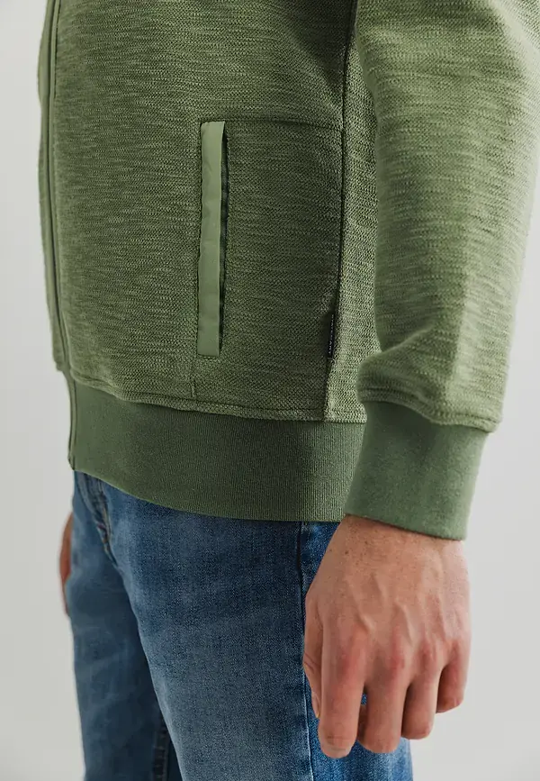 State Of Art Bombervest Van Sweatstof Bladgroen Uni