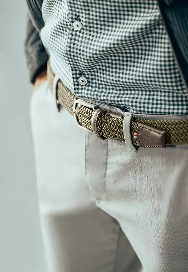 state of art Brighton La Boucle riem bladgroen/beige